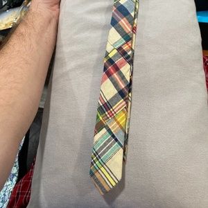Vintage plaid skinny tie